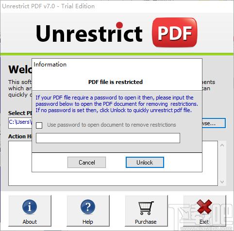 Unrestrict PDF下载,PDF密码删除软件,PDF软件,密码删除